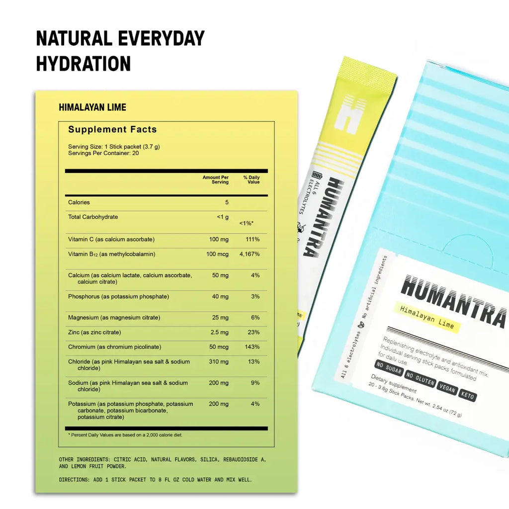 Zero Sugar Electrolytes - Himalayan Lime - 20 Sachets